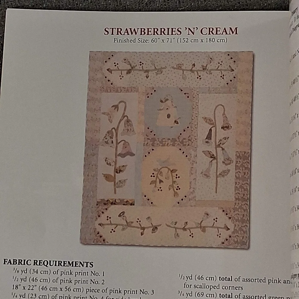 Leisure Arts Floral Quilts Book Michelle Blackhurst Pink Excellent 8 Designs